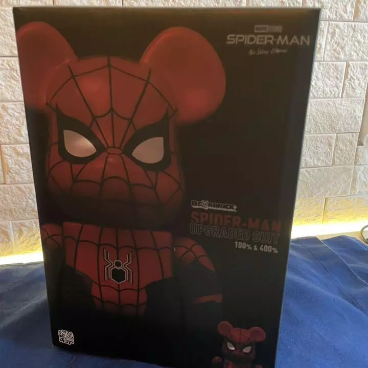 BE @ RBRICK SPIDER-MAN UPGRADED SUIT 100% 400% Bearbrick figure Medicom  Original