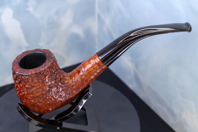 Import Briar Basket Pipe Classic Bent billiard Made in London England Tanshell