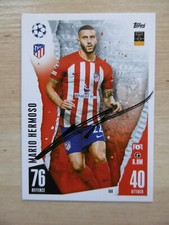 Mario Hermoso autograph signed TC Topps UEFA Atletico Madrid