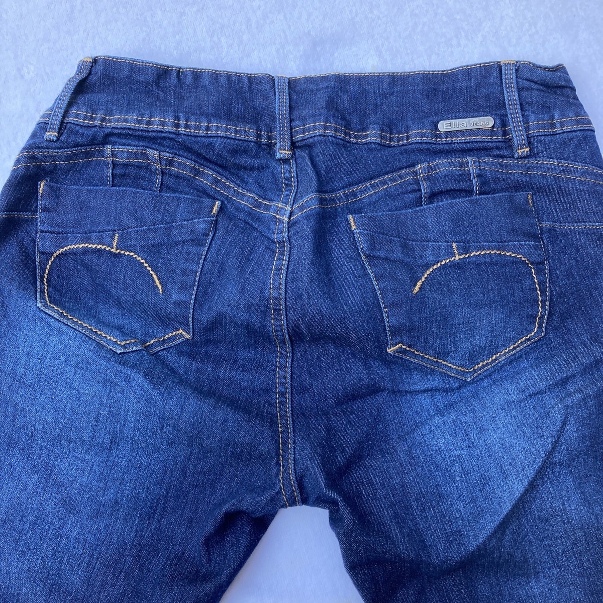 Jeans Femme ELLA Juniors Taille 7 - Coupe Skinny Slim En Denim Bleu, Très Bon état Occasion