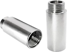 2Pcs 1/2PT Male to 1/2PT Female Thread Shower Head Extension Arm 1-9/16" Coupler