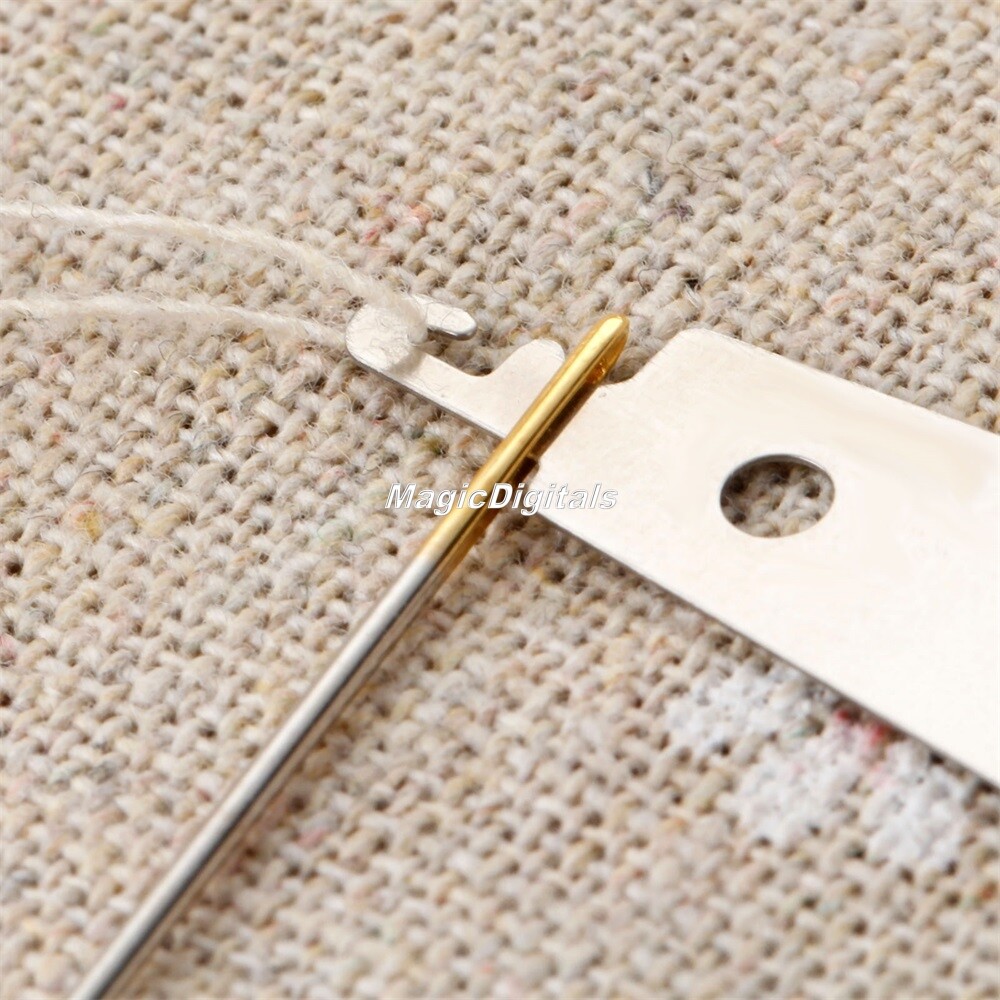 10x Stainless Steel Needlesthreading Threader for DIY Sewing Cross