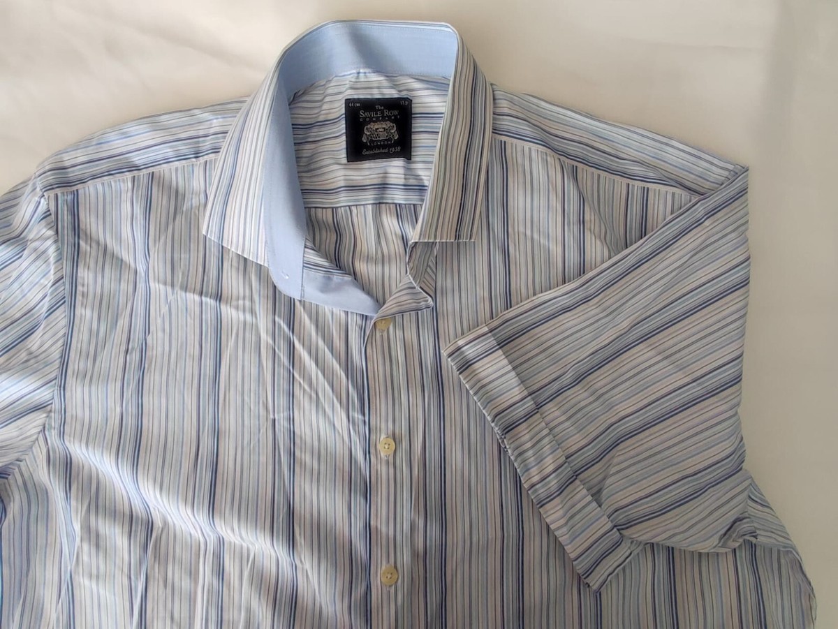 london dress shirt company Silver Solid Cotton Shirt for Men