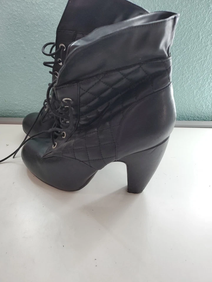 Botas Tacón Bambú Mozza-22 Talla 10 Negras Foto 2 de 4