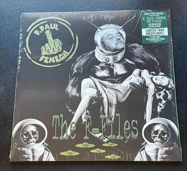 P. Paul Fenech The F-Files GREEN vinyl LP psychobilly meteors horror misfits