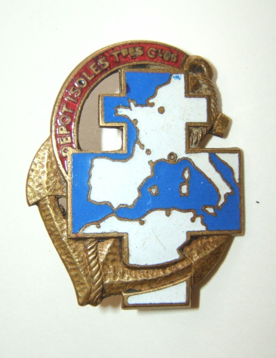 Ancien Insigne Militaire émaillé DAKAR - Dépôt Isolés Coloniaux - Marine - Collection