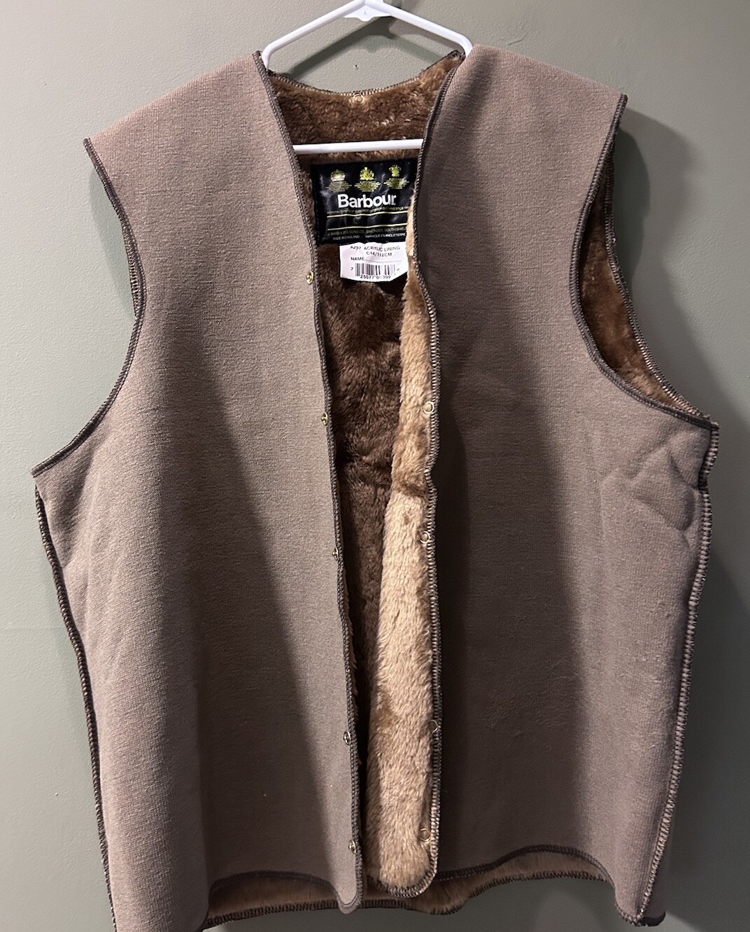 Vintage Barbour Fur Trim Retro 90s Gilet with Acrylic Liner Size 44 Outdoor