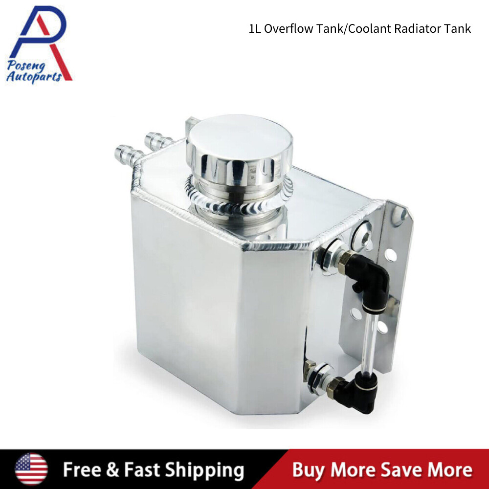 1L Radiator Reservoir Universal 1L Aluminum Radiator Coolant Overflow ...