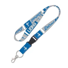 DETROIT LIONS VINTAGE LOGO LANYARD DETACHABLE BUCKLE NEW WINCRAFT  🦁
