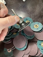 ROLOC TSM Alum Oxide 2 PLY DISC 2" 100 GRIT (100/Box) USA made + Mandrel