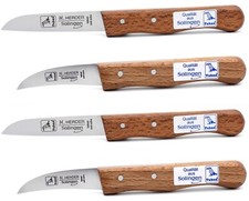4 Solinger K&uuml;chenmesser Herder Solingen Sch&auml;lmesser nicht rostfrei Carbon Holz