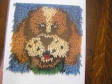 Caron WonderArt Latch Hook Kit 426136 PUPPY 8"x8" w/ Latch Hook Included NIP 