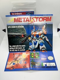 Metal Storm Complete Nintendo NES CIB W/ Reg Card & Poster Rare!