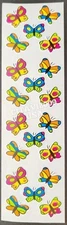 HAMBLY STUDIOS STICKERS SMALL NEON COLOR BUTTERFLIES VINTAGE RETIRED 