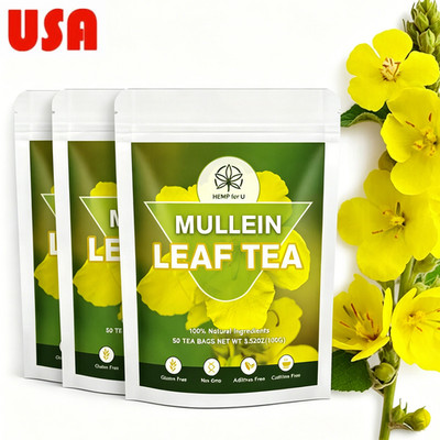 150Packs Mullein Leaf Tea Bags - Lung Cleanse Detox Herbal Enhance Immunity