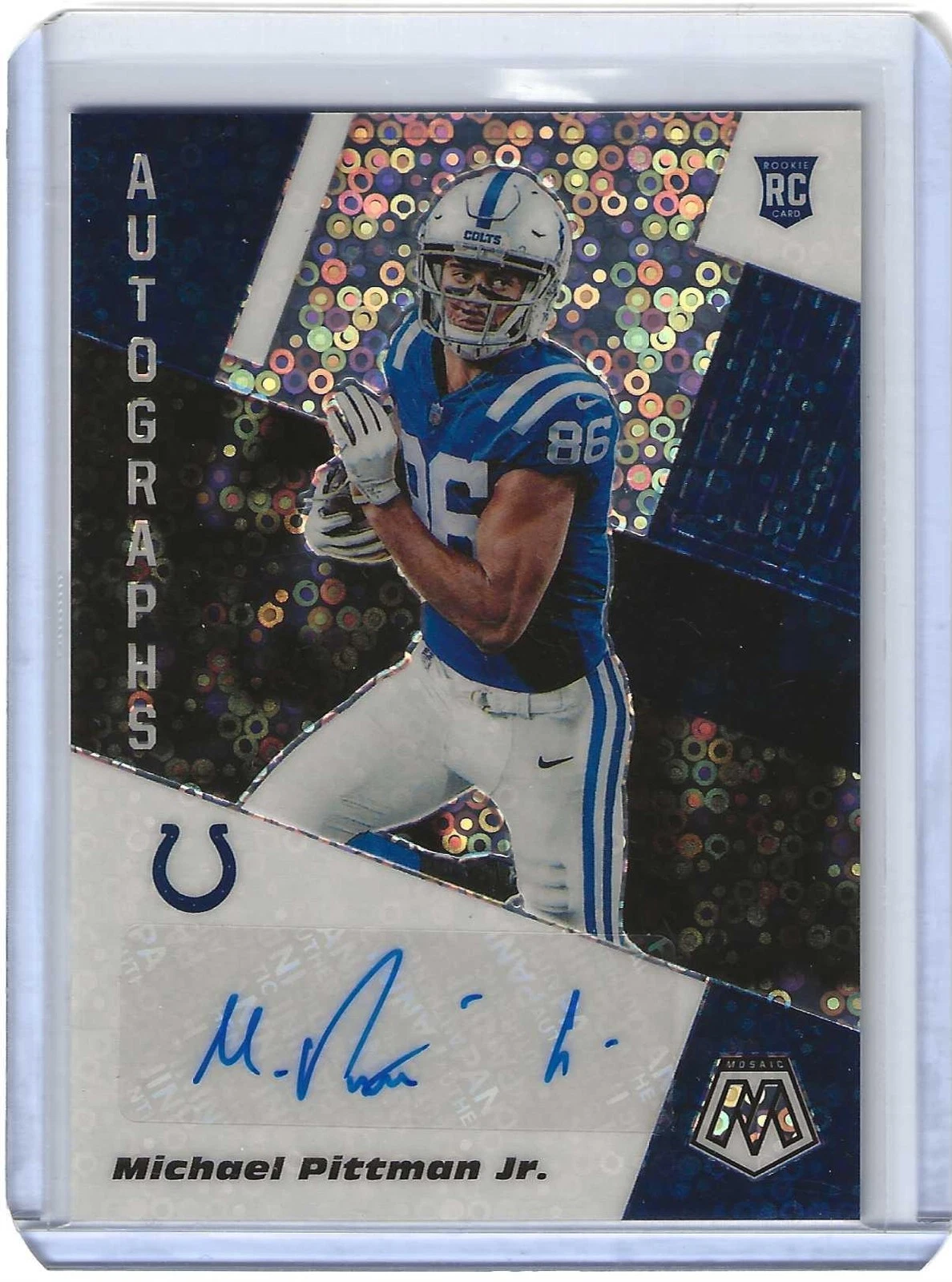 2020 Mosaic Michael Pittman Jr No Huddle RC Auto #ANH-MPI