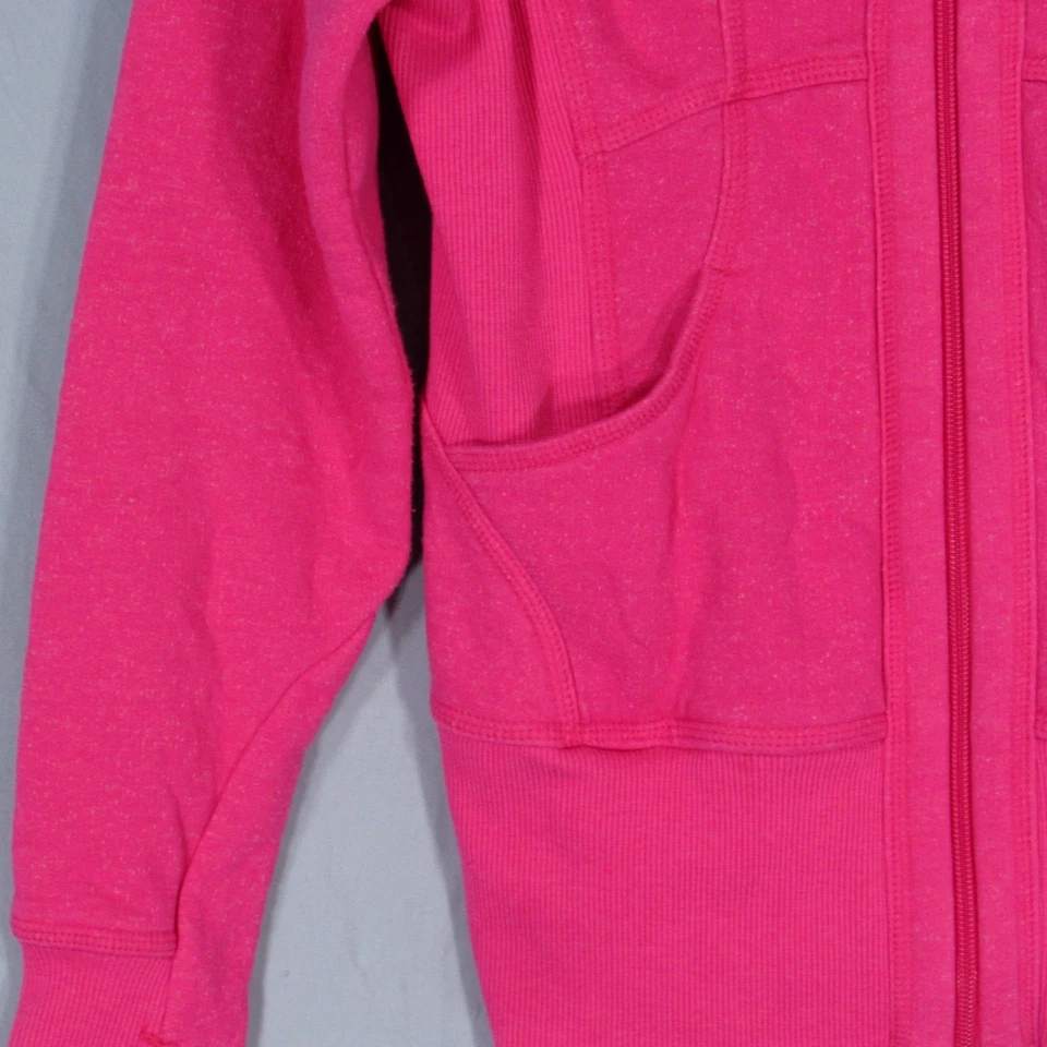 ZELLA розовый GALAXY флисовая подкладка отверстия для большого пальца молнии спортивная куртка с капюшоном M - Изображение 4 из 4