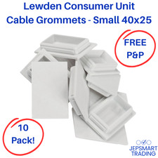LEWDEN Consumer Unit Cable Grommets Small 40mm x 25mm 10-PACK! CUGR-4025 NEW!