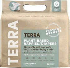 Terra Organics Junior Size 6 Diapers 14 ea Pack of 8 
