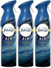 3 Febreze Air OCEAN Odor Fighting Air Freshener Room Spray Mist