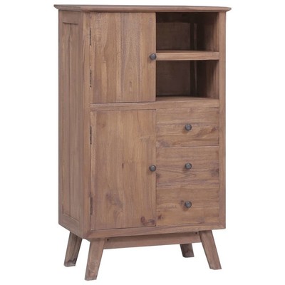 Highboard Recycled Teak Brown Solid Teak Wood 23.6x11.8x39.4 in