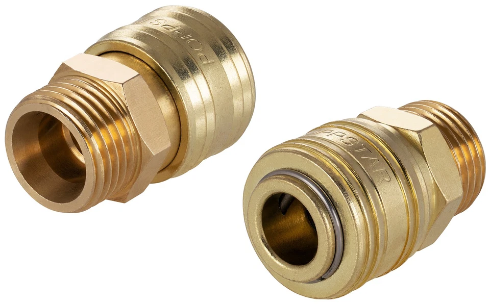 2x Raccord rapide pour air comprimé DN 7,2 avec filetage extérieur 1/2 pouce - Photo 3/4