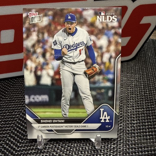 2025 MLB Topps NOW Card 821 Shohei Ohtani NLDS 1st Postseason Win - LA Dodgers