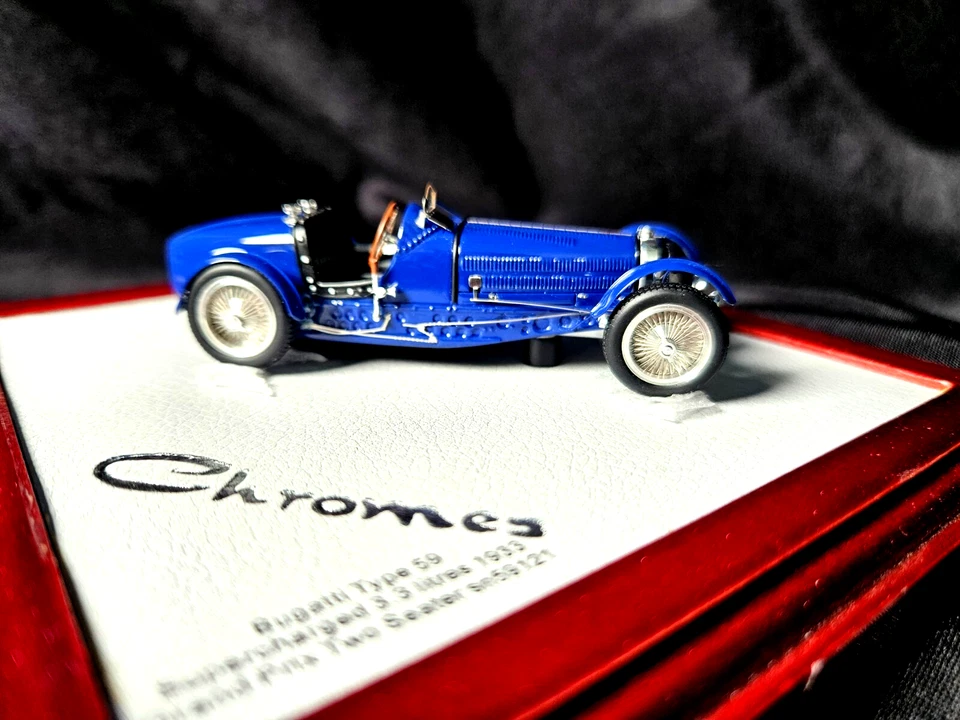 RARO Cromos 1933 Bugatti Tipo 59 Dos Plazas Escala 1:43 Inv. #3903 Foto 3 de 4