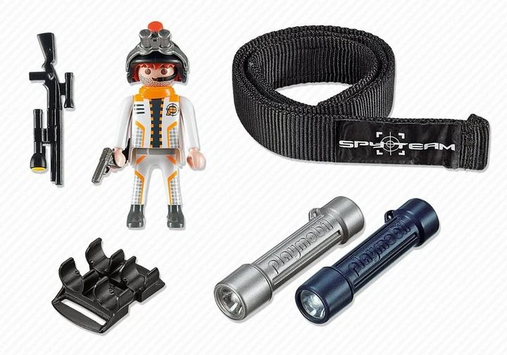 PLAYMOBIL 5290 Spylights Top AGENTS 2 leuchtet im UV-Licht Polizei Lampe SELTEN