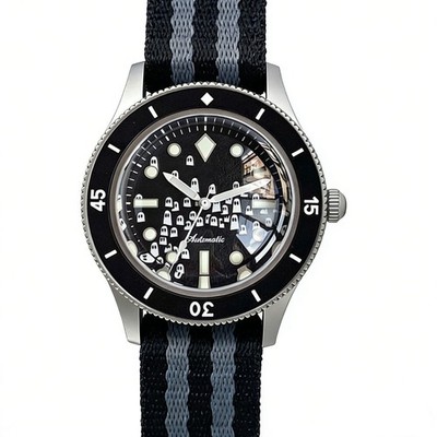 40mm Tandorio Black Ghost Dial Miyota NH35 PT5000  Automatic Mens Watch Sapphire