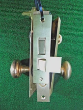 COMPLETE RUSSWIN P1248 ENTRY LOCK w/CYLINDER & KEY 2 1/2" BACKSET (21165)