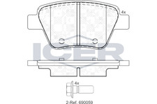Bremsbelagsatz Hinten Bosch-System für Audi A1 8X Sportback A3 8P ab 10->