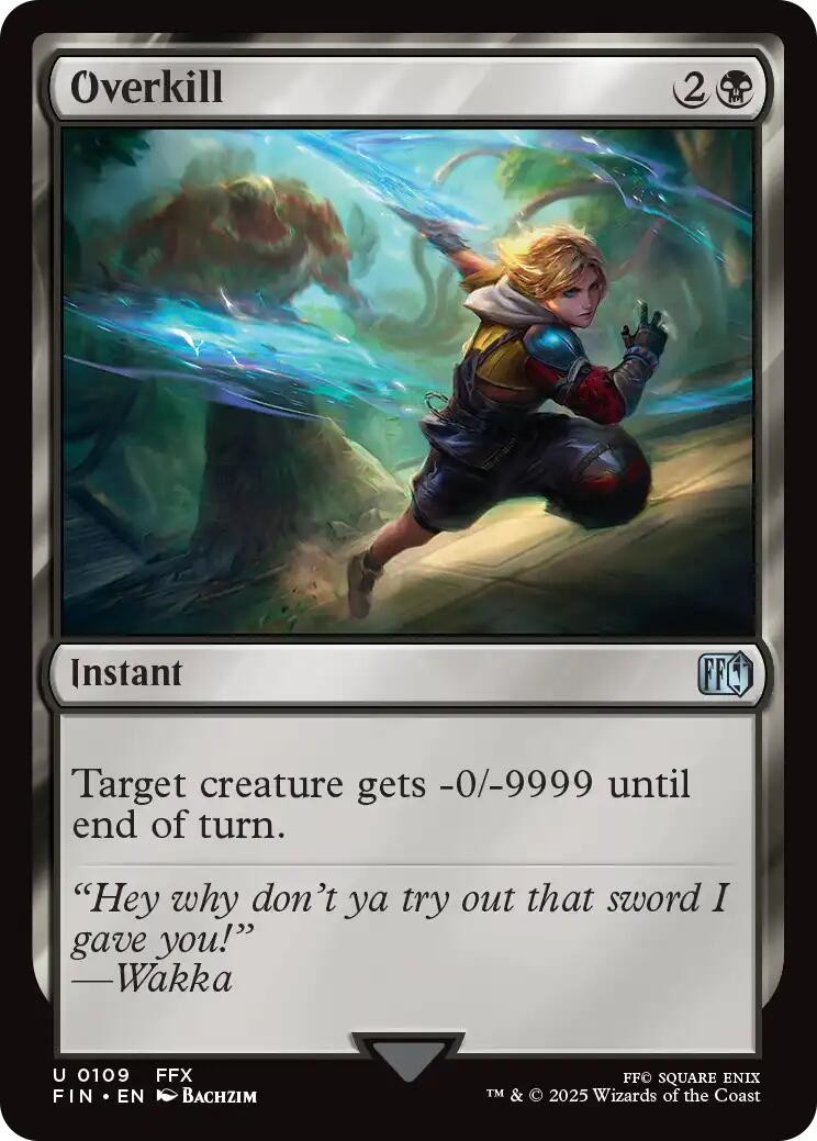Overkill Uncommon 109 FIN FINAL FANTASY NM