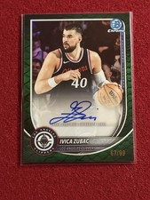 2025-26 Bowman Chrome Ivica Zubac GREEN REPTILIAN Auto /99 SSP REFRACTOR