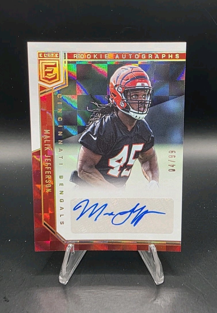 2018 Panini Donruss Elite Rookie Autographs Red 4/99 Malik Jefferson Auto #RA-MJ