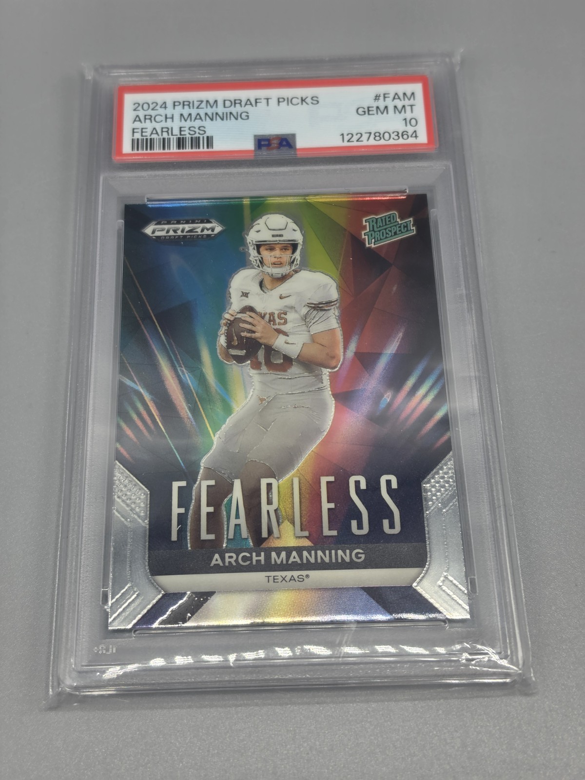 2024 Panini Prizm Draft Picks - Fearless Arch Manning #F-AM (RC) PSA 10 💎💎💎