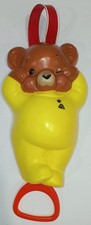 Vintage 1981 Fisher Price Music Box Teddy Bear Musical Crib Toy, Works
