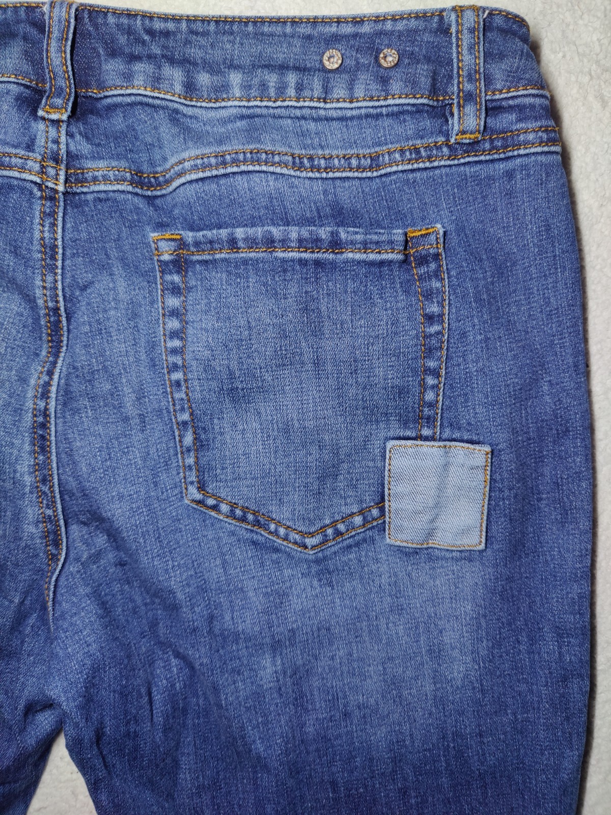 Cabi Patchwork Boho Tapered Stretch Mid Rise Jean… - image 7