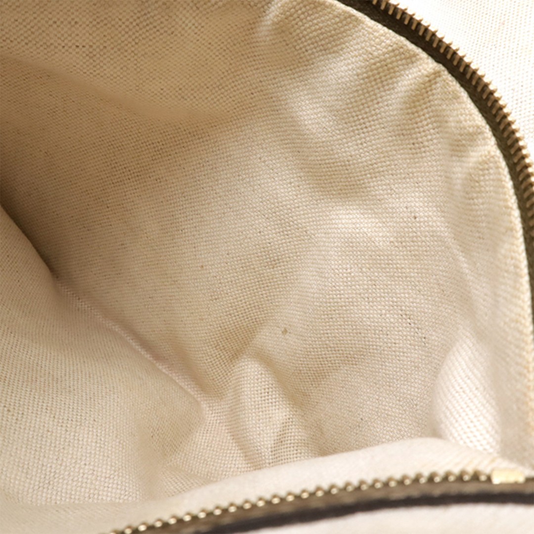 GUCCI GG Canvas Heart Shoulder Bag Leather & Glitter Bronze Used thumbnail 9