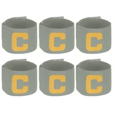 Soccer Captain Armband, Elastic Football Armband 6 Pack Light Gray