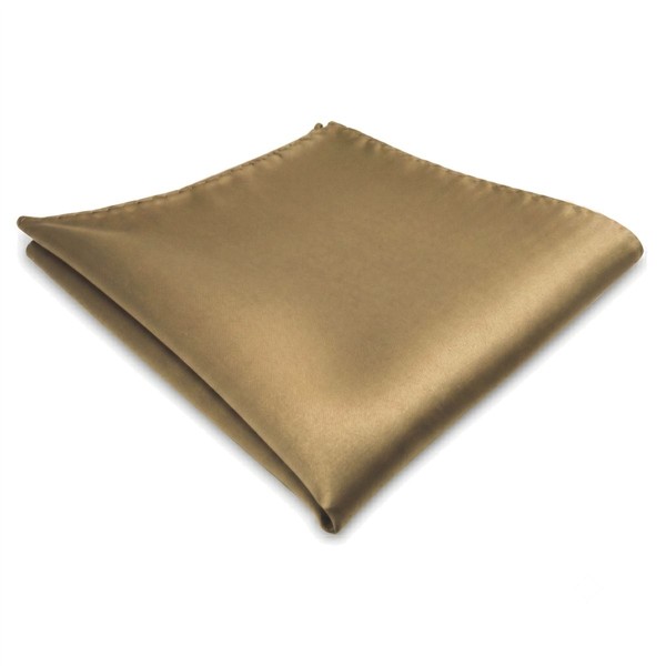 SchöNes Tigertie Einstecktuch In Braun Goldbraun Einfarbig - Tuch 100% Polyester-image