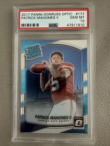 2017 Donruss Optic - Rated Rookie Patrick Mahomes II #177 (RC) PSA 10🔥