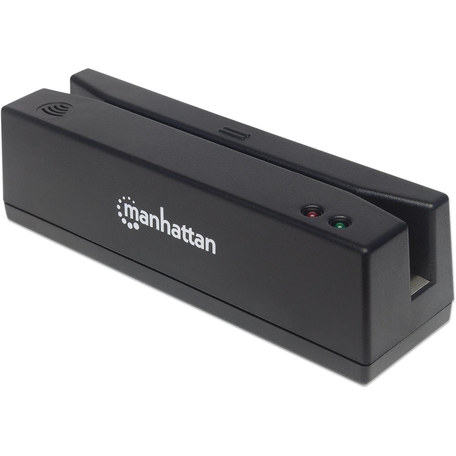 Lecteur magnétique USB Manhattan 460255 noir pour terminal point de vente POS