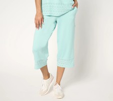 CB2713 Cuddl Duds Flexwear with Eyelet Cropped Pant Size XS
