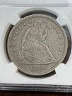 NGC XF45 1849 SEATED LIBERTY DOLLAR SCARCE DATE  VERY NICE EYE APPEAL
