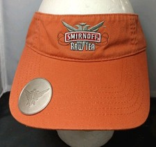 SMIRNOFF Raw Tea Orange Adjustable Truckers Sun Visor Hat Cap Bottle Opener