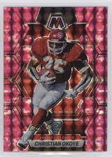 2023 Panini Mosaic Pink Camo Mosaic Prizm Christian Okoye #115 fm0
