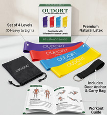 4 Stück Yoga SET Latexbänder Krafttraining Sport Gummi Gymnastik Fitness -Band