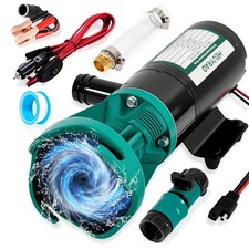 Heuyrao 12V RV Macerator Pump Portable 12GPM Suction Waste Pump  3.2 feet Li...