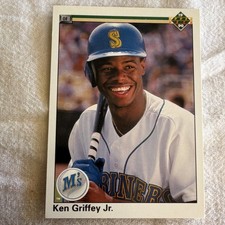 Upper Deck Ken Griffey Jr. Seattle Mariners MLB error Card #156 1990 Vintage